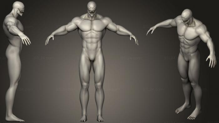 Figurines heroes, monsters and demons (Venom, STKM_1568) 3D models for cnc